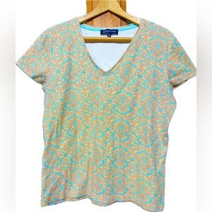 Jones New York Signature heavy Cotten t-shirt BoHo print.